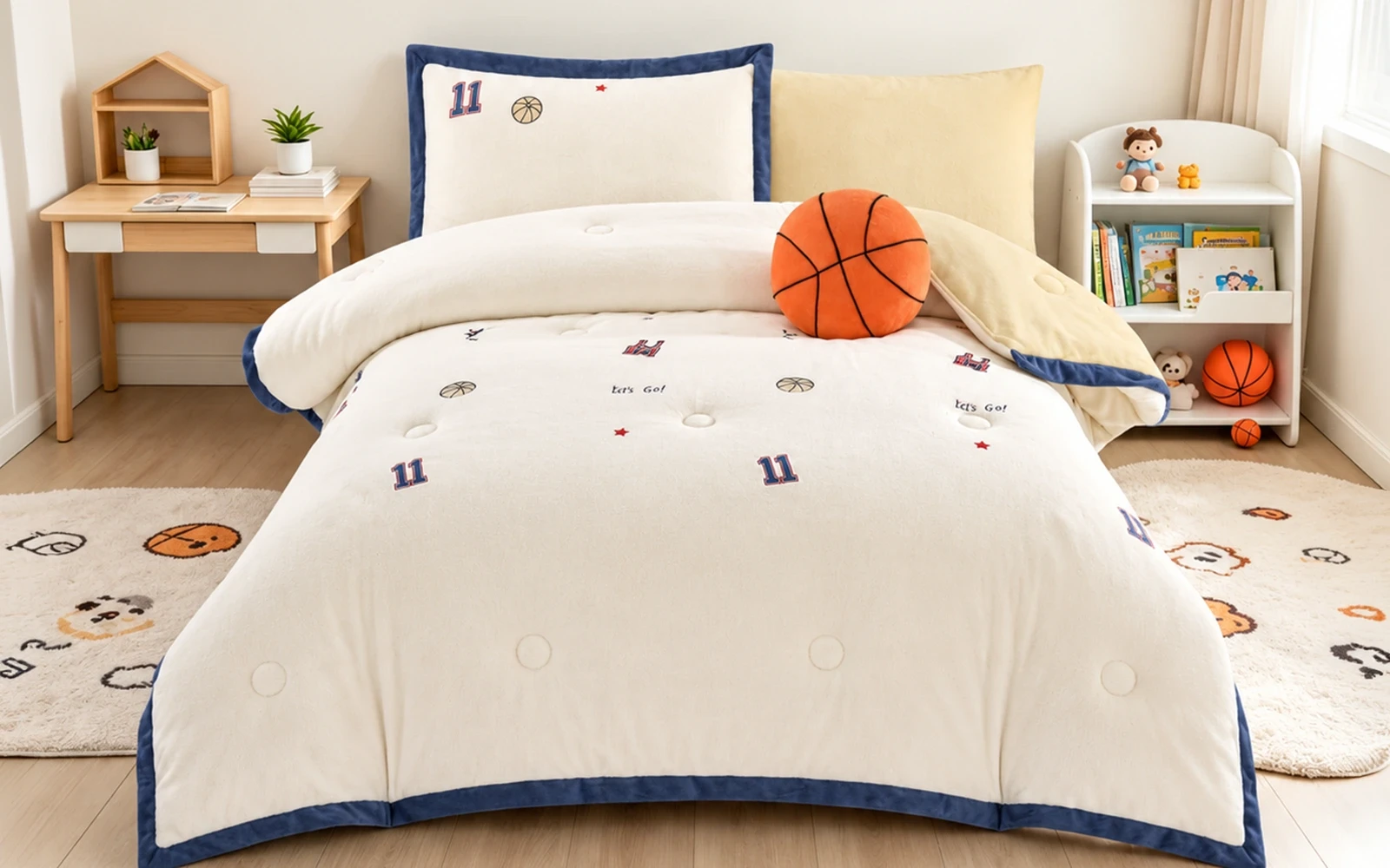 Piko Velvet Kids Comforter Bedding Set 5 PCS - Multi Color