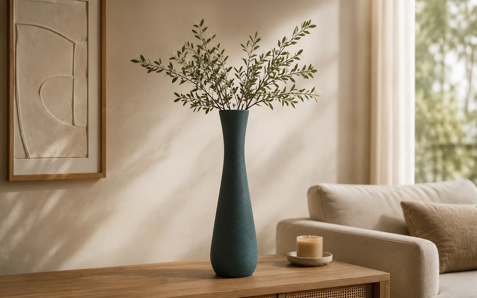 Handmade Vase For Decor 1 PC - D.Green