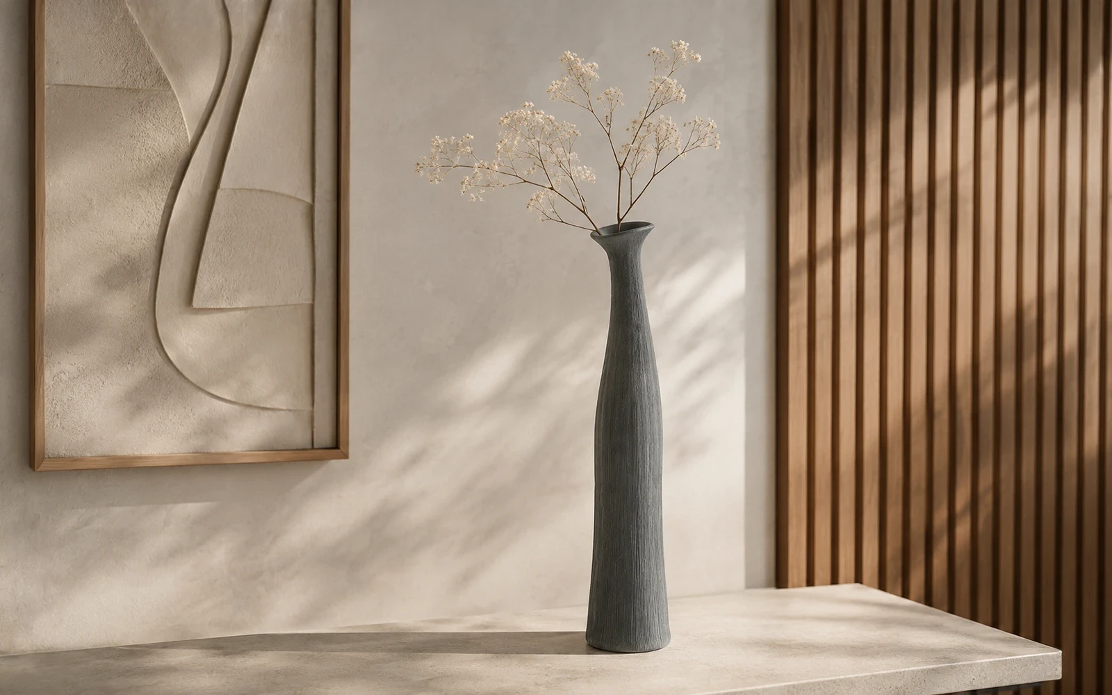 Handmade Vase For Decor 1 PC - D.Grey