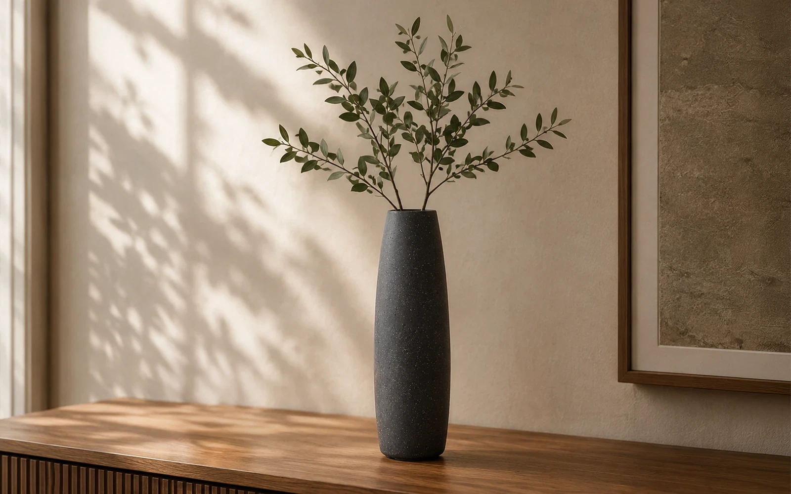 Handmade Vase For Decor 1 PC - Grey