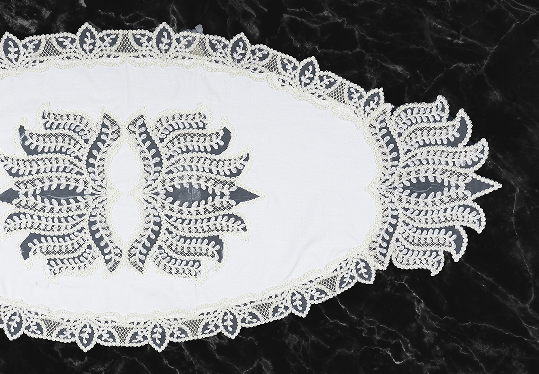 Armada Turkish Embroidered Table Mat Set 5 PCS - Cream