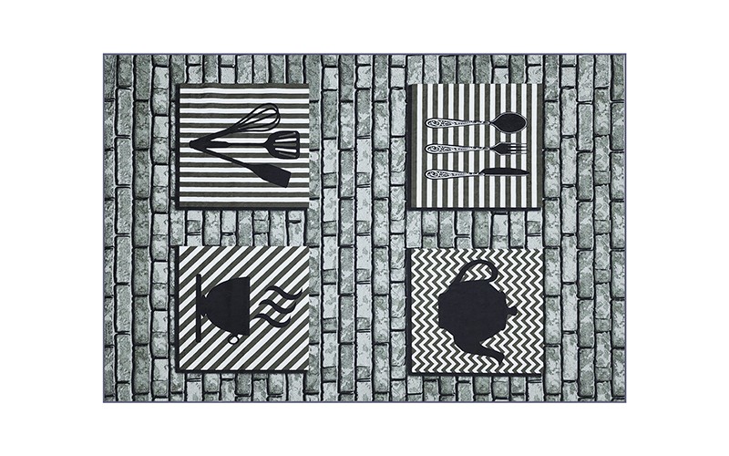 Armada Waterproof kitchen Carpet - ( 120 X 180 ) cm Oily & Black